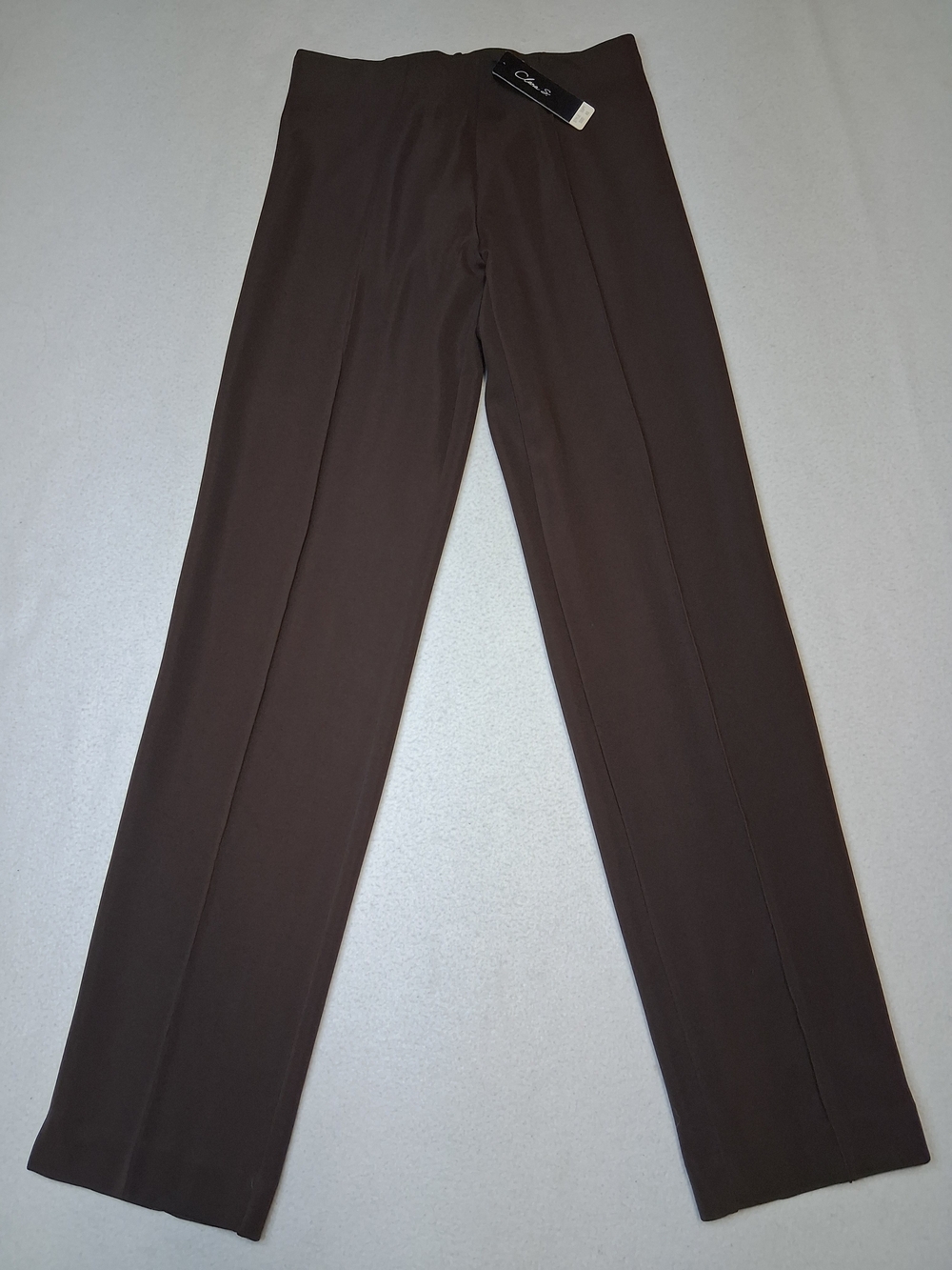 Women's Straight-Leg Dress Pants in Dark Brown